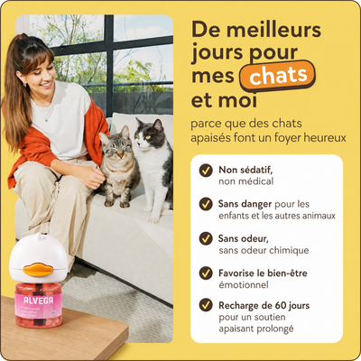 Alvega – Kit Diffuseur Apaisant pour Chat