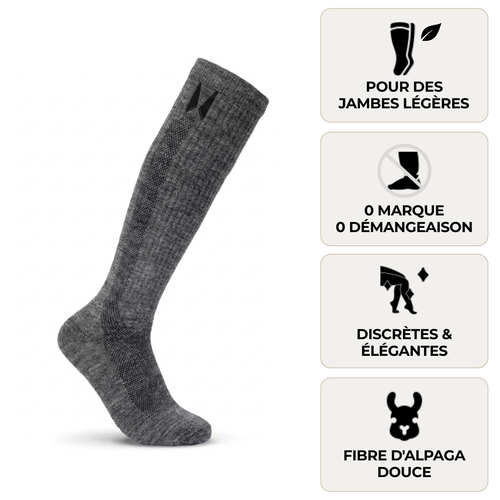 Chaussettes de Compression ALVEGA | Fibre d'Alpaga Péruvien